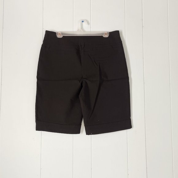 Reitmans Black Pull On Bermuda Shorts - Picture 2 of 6